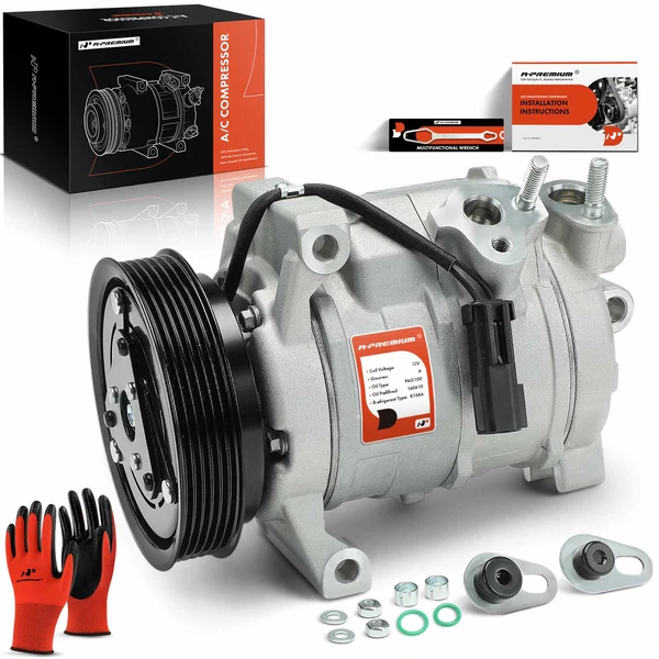 2011-2023 Ram 2500 AC Compressor with Clutch with 6-Groove Pulley A-Premium APACC071