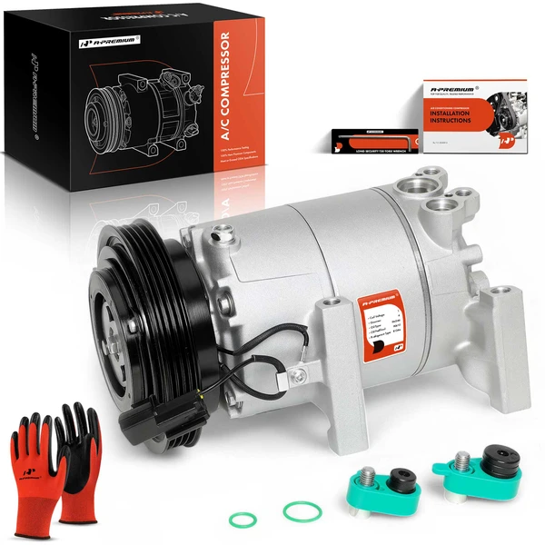 AC Compressor with Clutch with 4-Groove Pulley A-Premium APACC278