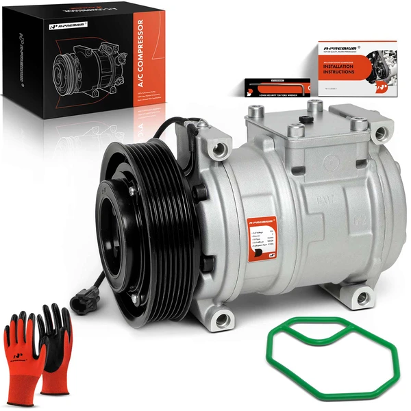 1993-1998 Jeep Grand Cherokee AC Compressor with Clutch with 7-Groove Pulley A-Premium APACC074