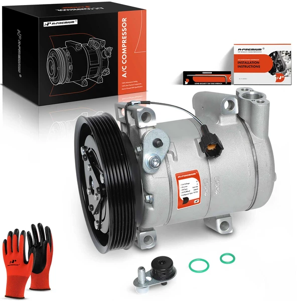 1993 Ford Probe AC Compressor with Clutch with 6-Groove Pulley A-Premium APACC712