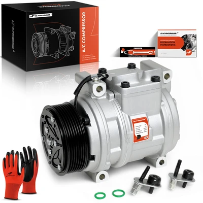 2002-2005 Honda Civic AC Compressor with Clutch with 7-Groove Pulley A-Premium APACC701