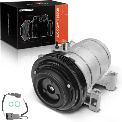 AC Compressor with Clutch & 4-Groove Pulley