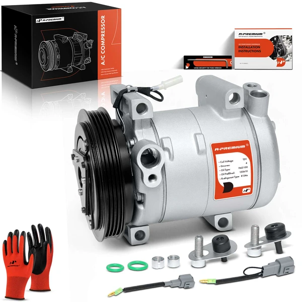 2005-2006 Saab 9-2X AC Compressor with Clutch with 4-Groove Pulley A-Premium APACC281