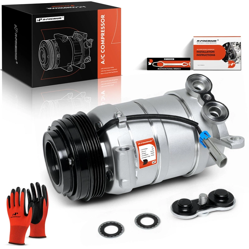 2002 Chevrolet Avalanche 2500 AC Compressor with Clutch with 4-Groove Pulley A-Premium APACC081