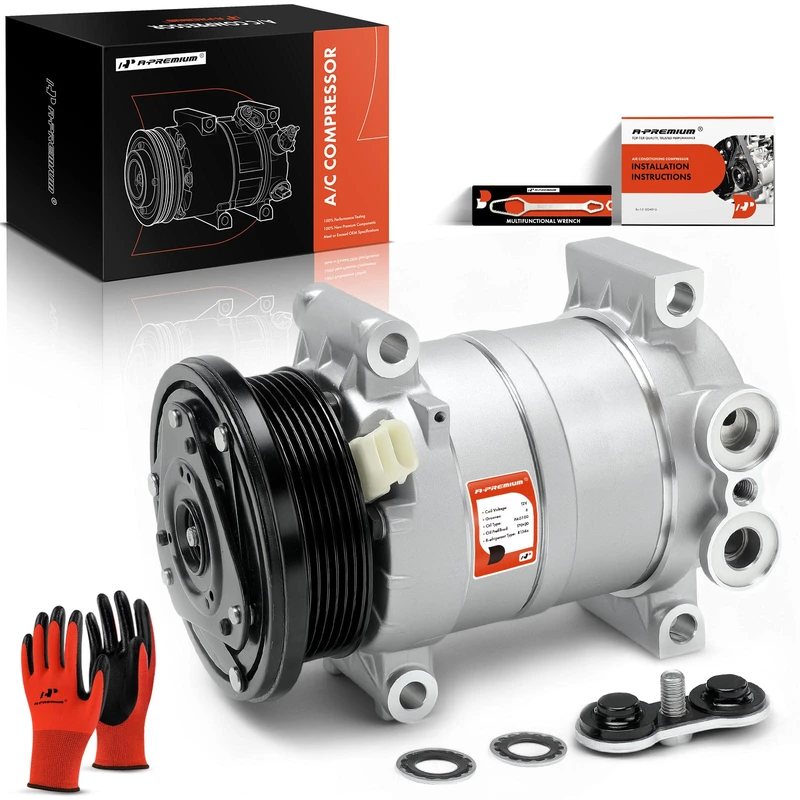 1998-2004 Chevrolet S10 AC Compressor with Clutch with 6-Groove Pulley A-Premium APACC083
