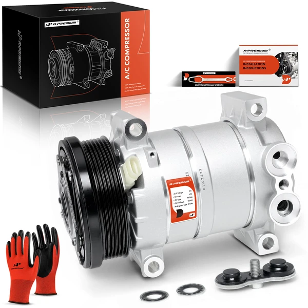 1996-2005 Chevrolet Astro AC Compressor with Clutch with 6-Groove Pulley A-Premium APACC084