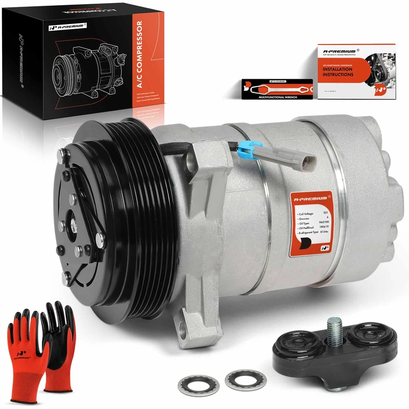 1994-1996 Chevrolet Caprice AC Compressor with Clutch with 6-Groove Pulley A-Premium APACC227