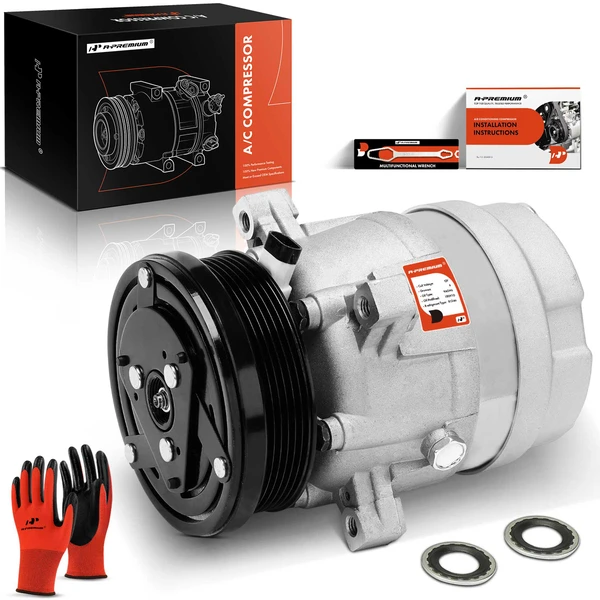 1992 Oldsmobile Silhouette AC Compressor with Clutch with 6-Groove Pulley A-Premium APACC093