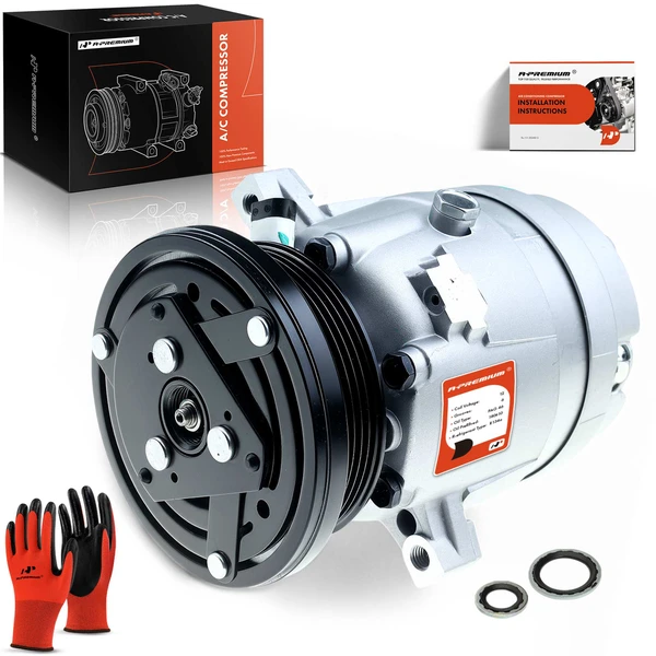 AC Compressor with Clutch with 5-Groove Pulley A-Premium APACC097