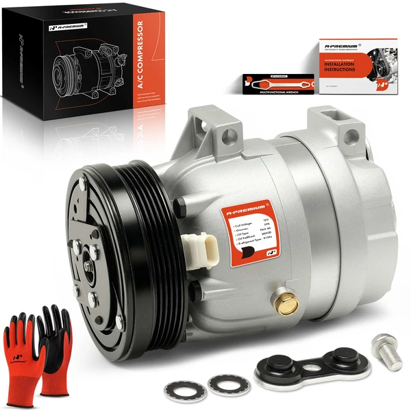 1997-1999 Chevrolet Malibu AC Compressor with Clutch with 5-Groove Pulley A-Premium APACC098