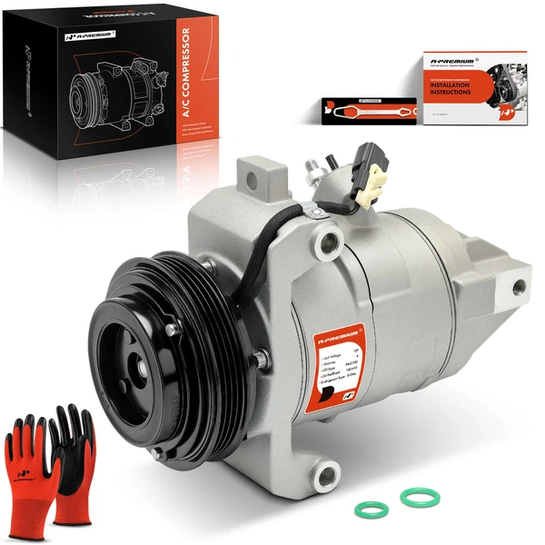 AC Compressor with Clutch with 4-Groove Pulley A-Premium APACC286
