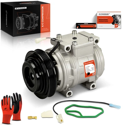 AC Compressor with Clutch & 4-Groove Pulley & 10PA15C Style