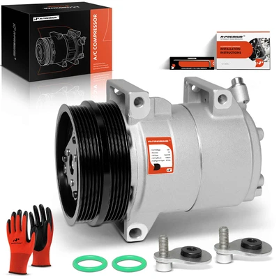AC Compressor with Clutch & 10-Groove Pulley