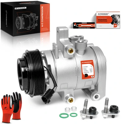 AC Compressor with Clutch & Pulley