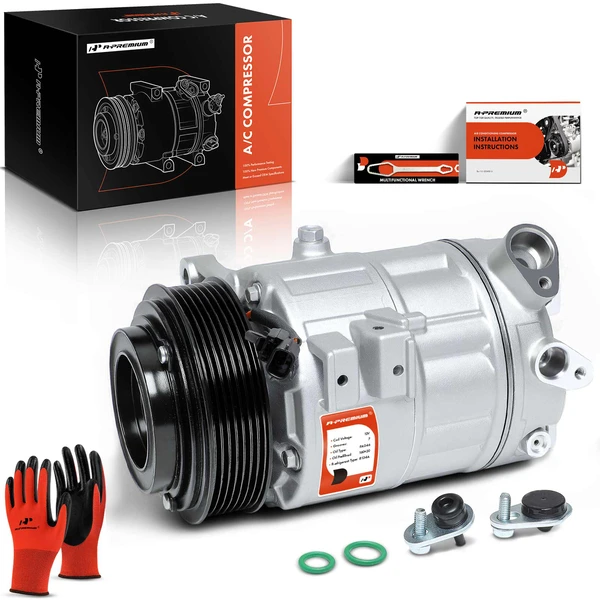 2011-2015 Nissan Quest AC Compressor with Clutch with 7-Groove Pulley A-Premium APACC382