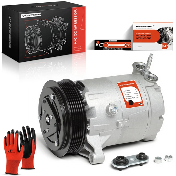 2006-2007 Chevrolet Monte Carlo AC Compressor with Clutch with 6-Groove Pulley A-Premium APACC741