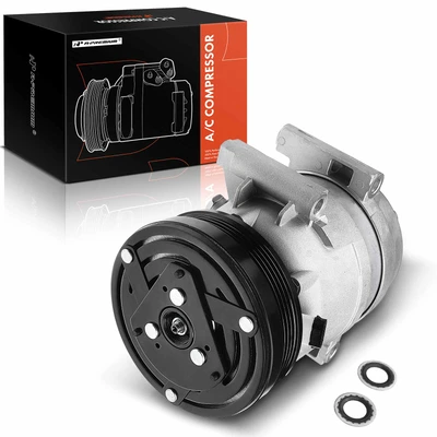 AC Compressor with 4-Groove Pulley & Clutch