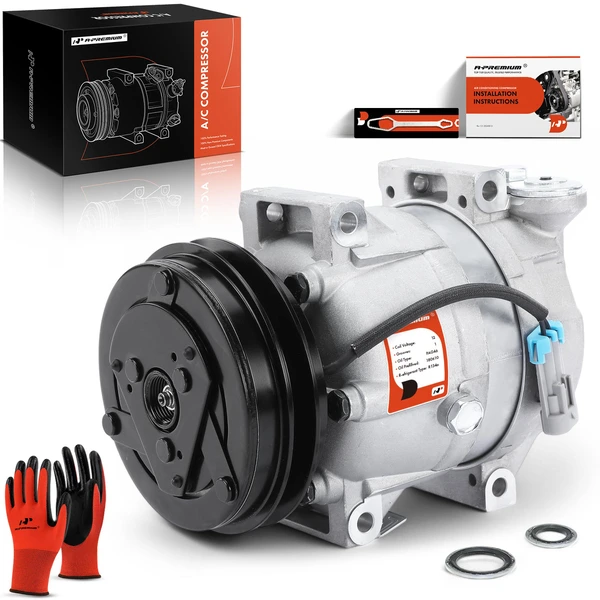 AC Compressor with Clutch with 1-Groove Pulley A-Premium APACC293