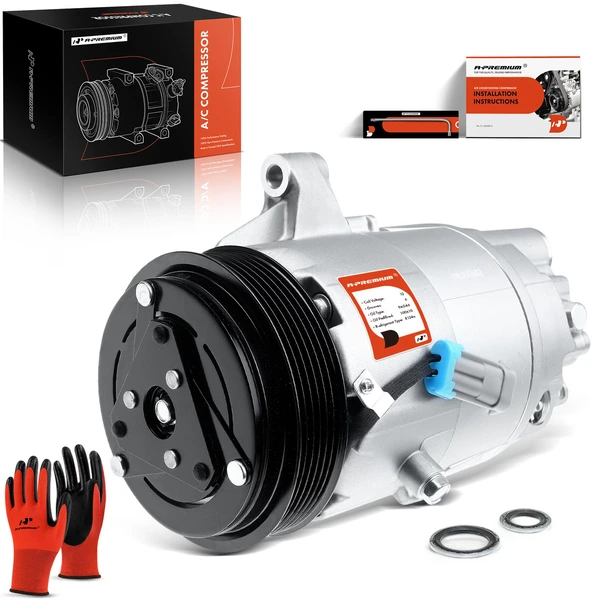 2005-2009 Buick Allure AC Compressor with Clutch with 6-Groove Pulley A-Premium APACC114