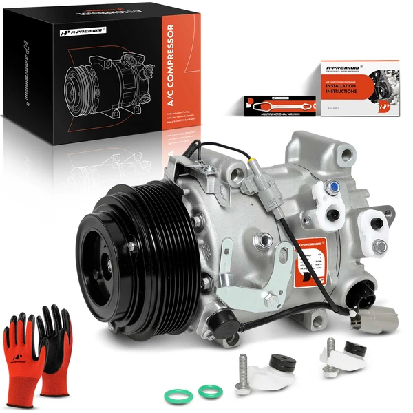 2016-2017 Lexus IS200t AC Compressor with Clutch with 7-Groove Pulley A-Premium APACC205