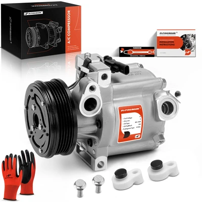AC Compressor with Clutch & 5-Groove Pulley
