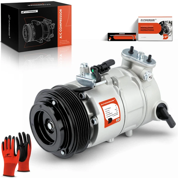 AC Compressor with Clutch with 6-Groove Pulley A-Premium APACC743