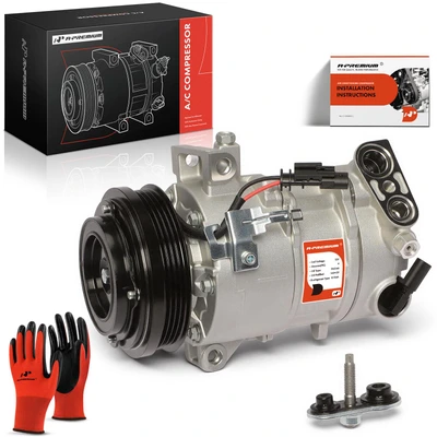 A/C Compressor with 4-Groove Pulley
