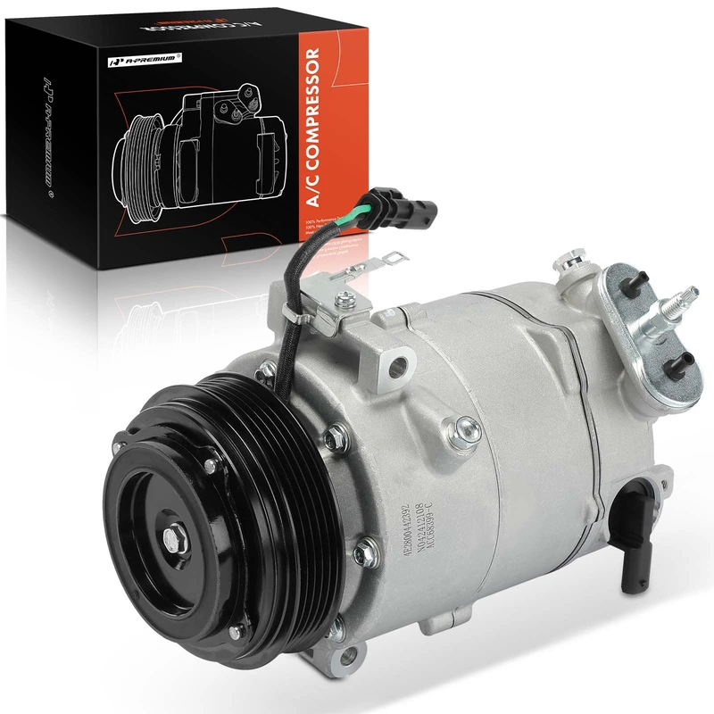 AC Compressor with Pulley & Clutch for Chevy Malibu Blazer GMC Acadia Cadillac XT4 Buick