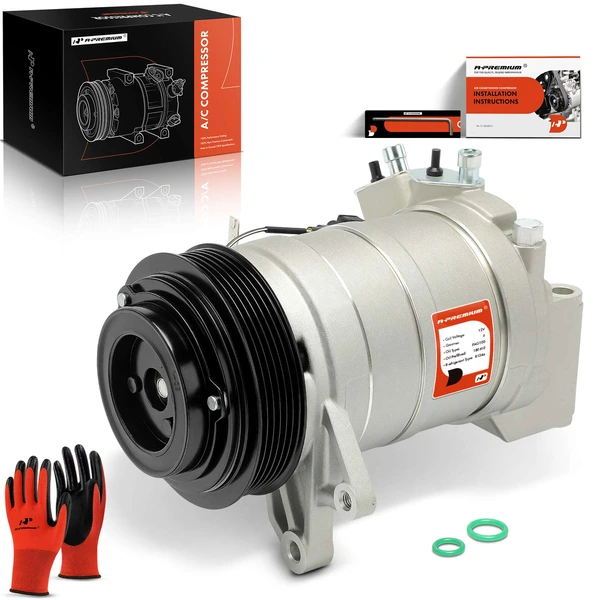 AC Compressor with Clutch with 6-Groove Pulley A-Premium APACC301