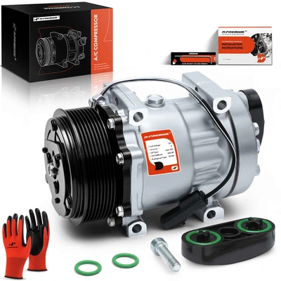 AC Compressor with Clutch & Pulley