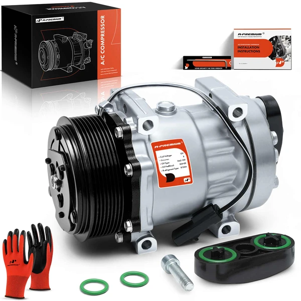 1994-2005 Dodge Ram 2500 AC Compressor with Clutch with 8-Groove Pulley A-Premium APACC303
