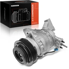 AC Compressor, With Clutch, With 6-Groove Pulley, 4.72 in. Pulley Diameter