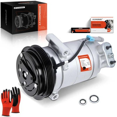 AC Compressor with Clutch & 4-Groove Pulley & SP17 Style