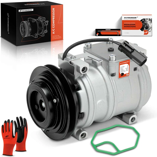 AC Compressor with Clutch with 1-Groove Pulley A-Premium APACC217