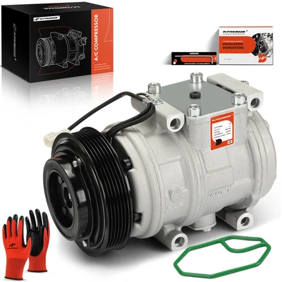 AC Compressor with Clutch & Pulley
