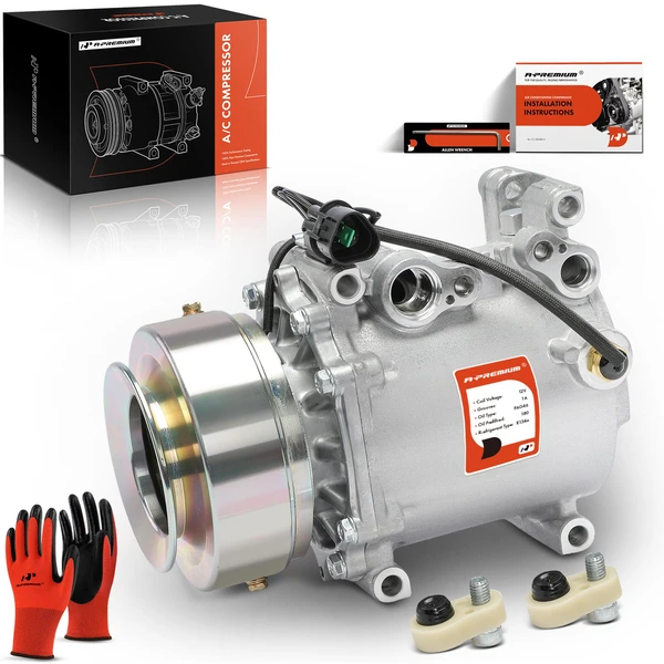 AC Compressor with Clutch with 1-Groove Pulley A-Premium APACC679