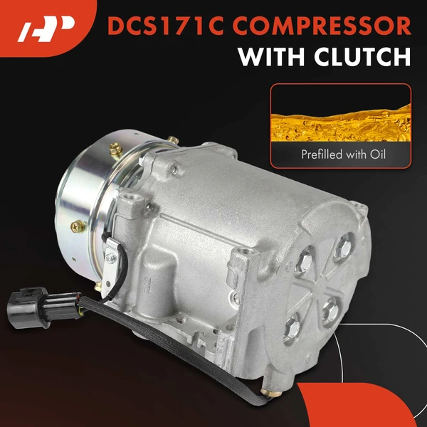 AC Compressor with Clutch with 1-Groove Pulley A-Premium APACC679