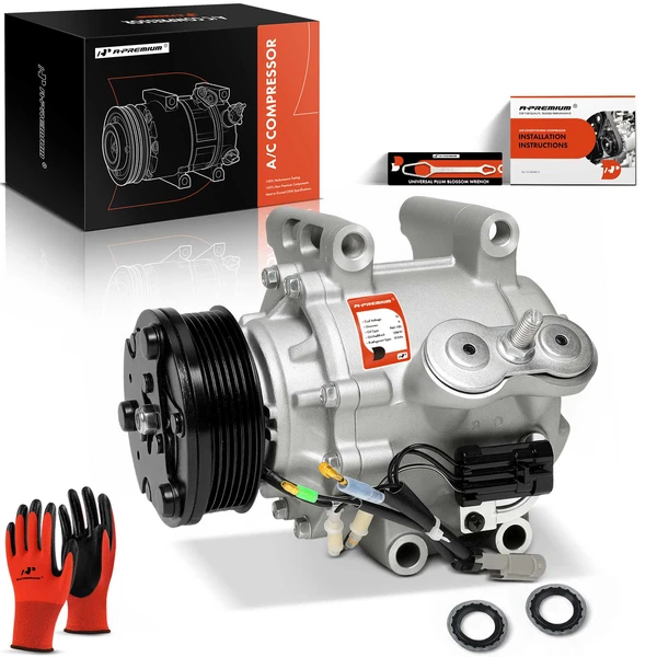 2002-2006 GMC Envoy XL AC Compressor with Clutch with 6-Groove Pulley A-Premium APACC795