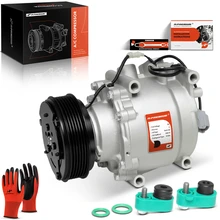 2001-2002 Honda Civic AC Compressor with Clutch with 6-Groove Pulley A-Premium APACC144