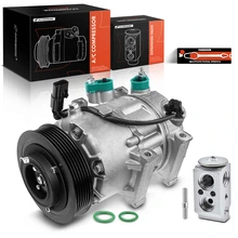 2 Pcs AC Compressor & Expansion Valve Kit for 2011-2014 Hyundai Sonata