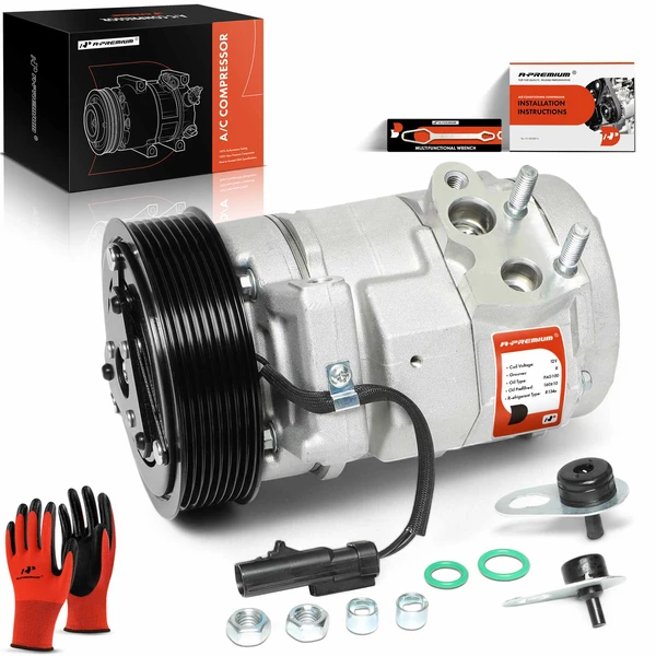 2010 Dodge Ram 2500 AC Compressor with Clutch with 8-Groove Pulley A-Premium APACC146