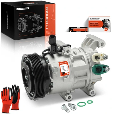 2012-2013 Kia Soul AC Compressor with Clutch with 6-Groove Pulley A-Premium APACC313