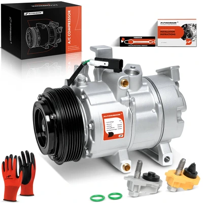 2018-2023 Ford Mustang AC Compressor with Clutch with 6-Groove Pulley A-Premium APACC571