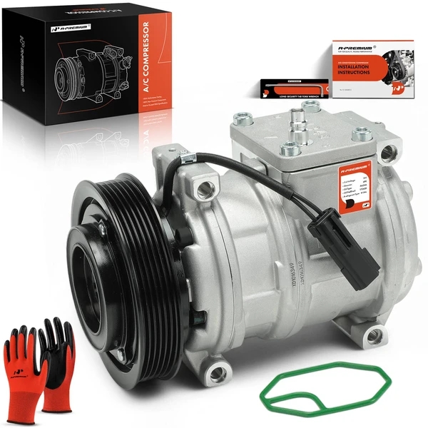 2000 Chrysler Voyager AC Compressor with Clutch with 6-Groove Pulley A-Premium APACC149