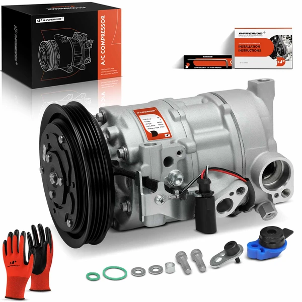 AC Compressor with Clutch with 4-Groove Pulley A-Premium APACC761