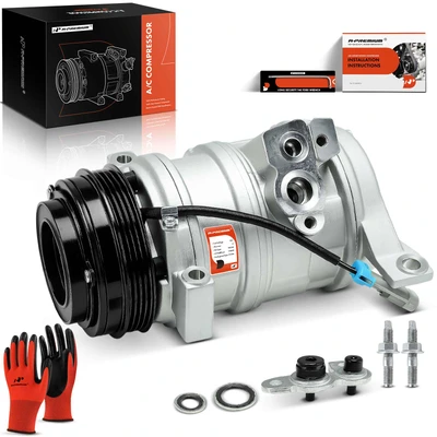 2000-2002 Chevrolet Tahoe AC Compressor with Clutch with 4-Groove Pulley A-Premium APACC150