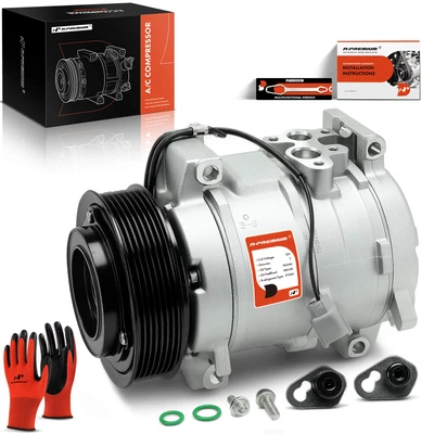 2003-2011 Honda Element AC Compressor with Clutch with 7-Groove Pulley A-Premium APACC395