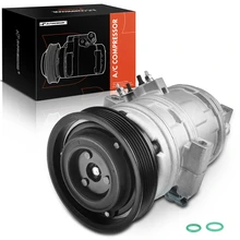 AC Compressor, With Clutch, With 6-Groove Pulley, 5 in. Pulley Diameter