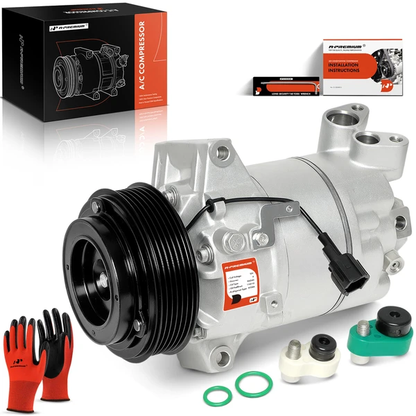 AC Compressor with Clutch with 6-Groove Pulley A-Premium APACC318
