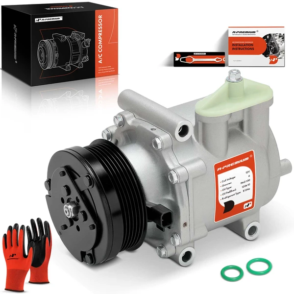 2002 Ford Explorer Sport Trac AC Compressor with Clutch with 6-Groove Pulley A-Premium APACC248